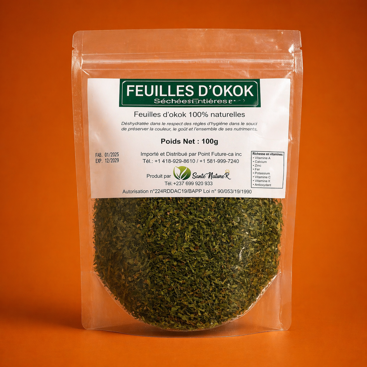 Eru séché (feuille okok)