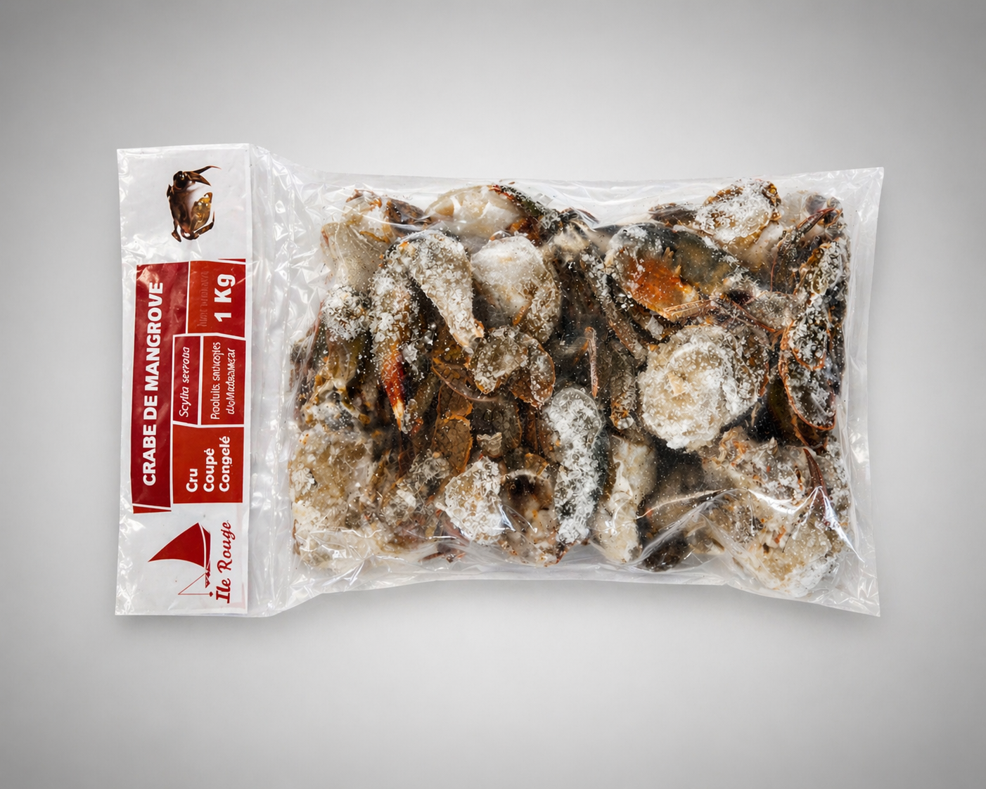 Crabes découpés