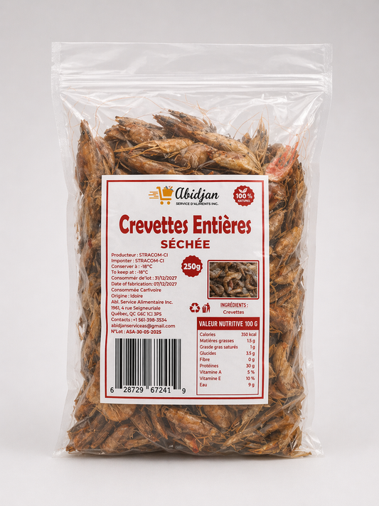 Crevettes entière séchées
